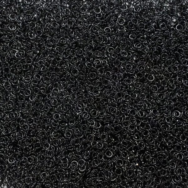 Black Anodized Aluminum jump rings in 20 SWG, 9/64 inch ID, 1/4 lb (4 oz)