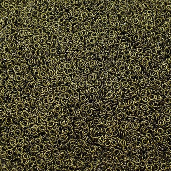 OD Green Anodized Aluminum jump rings in 20 SWG, 1/8 inch ID, 1/4 lb (4 oz)