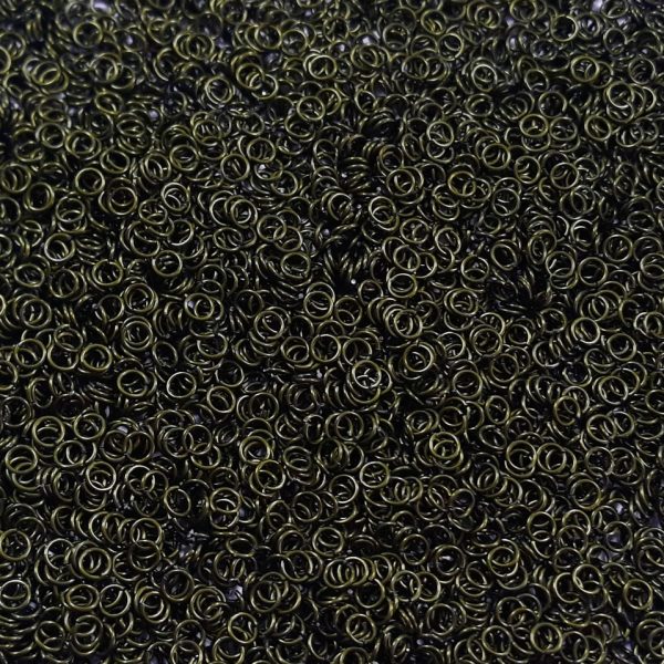 OD Green Anodized Aluminum jump rings in 20 SWG, 5/32 inch ID, 1/4 lb (4 oz)