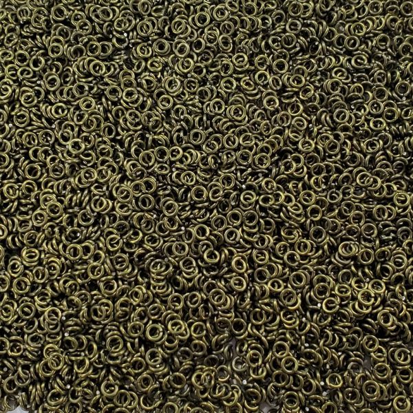 OD Green Anodized Aluminum jump rings in 18 SWG, 1/8 inch ID, 1/4 lb (4 oz)