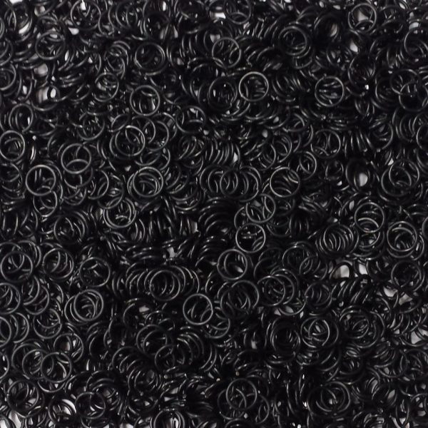 Black Anodized Aluminum jump rings in 18 SWG, 9/32 inch ID, 1/2 lb (8 oz)