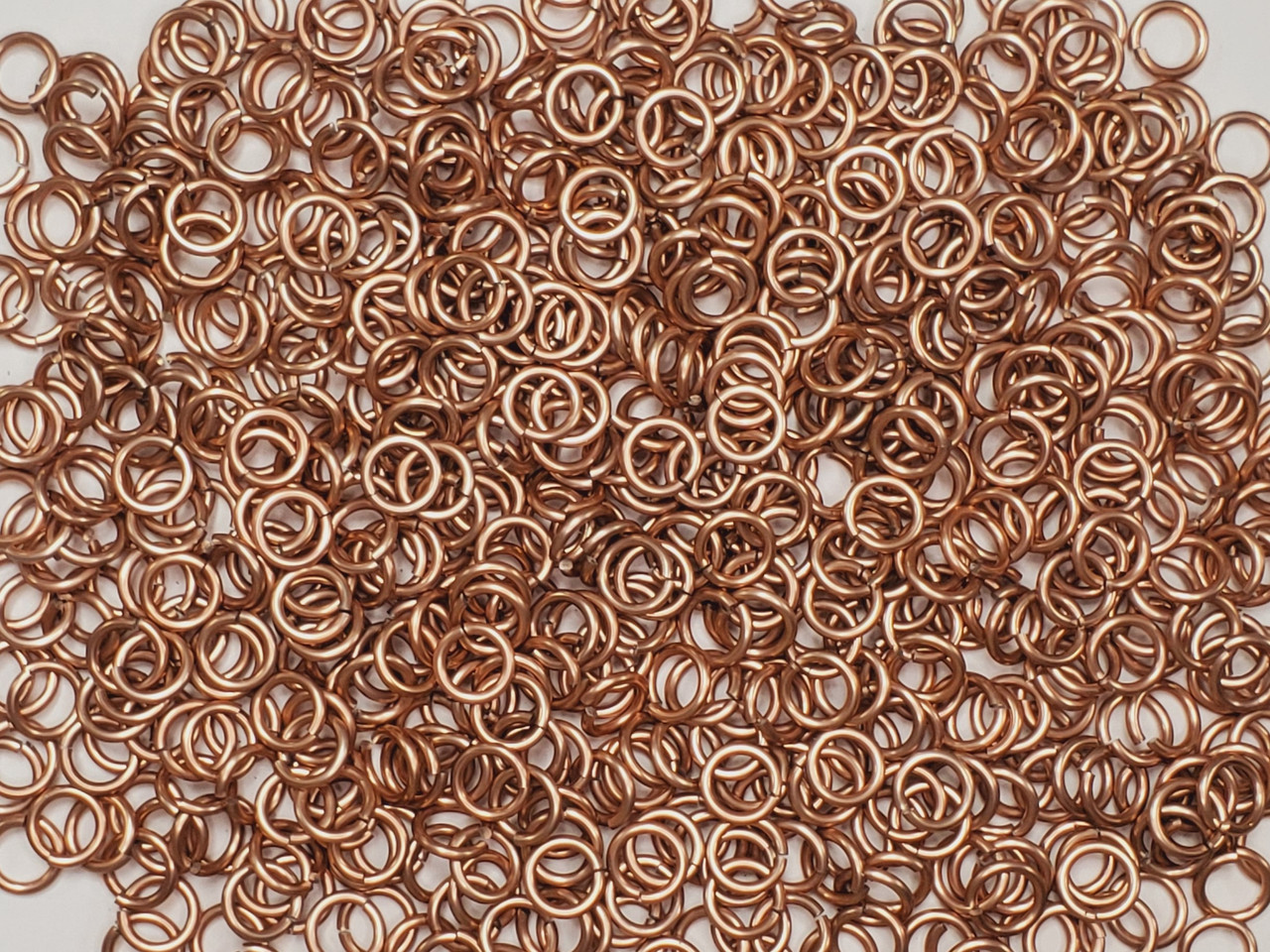 Special Run- *new Penny* Anodized Aluminum jump rings in 14 SWG, 5/16 inch ID, 1/2 lb (8 oz)