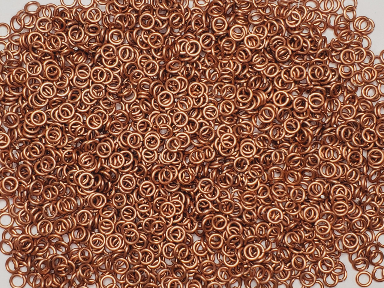 Special Run- *new Penny* Anodized Aluminum jump rings in 16 SWG, 3/16 inch ID, 1/2 lb (8 oz)
