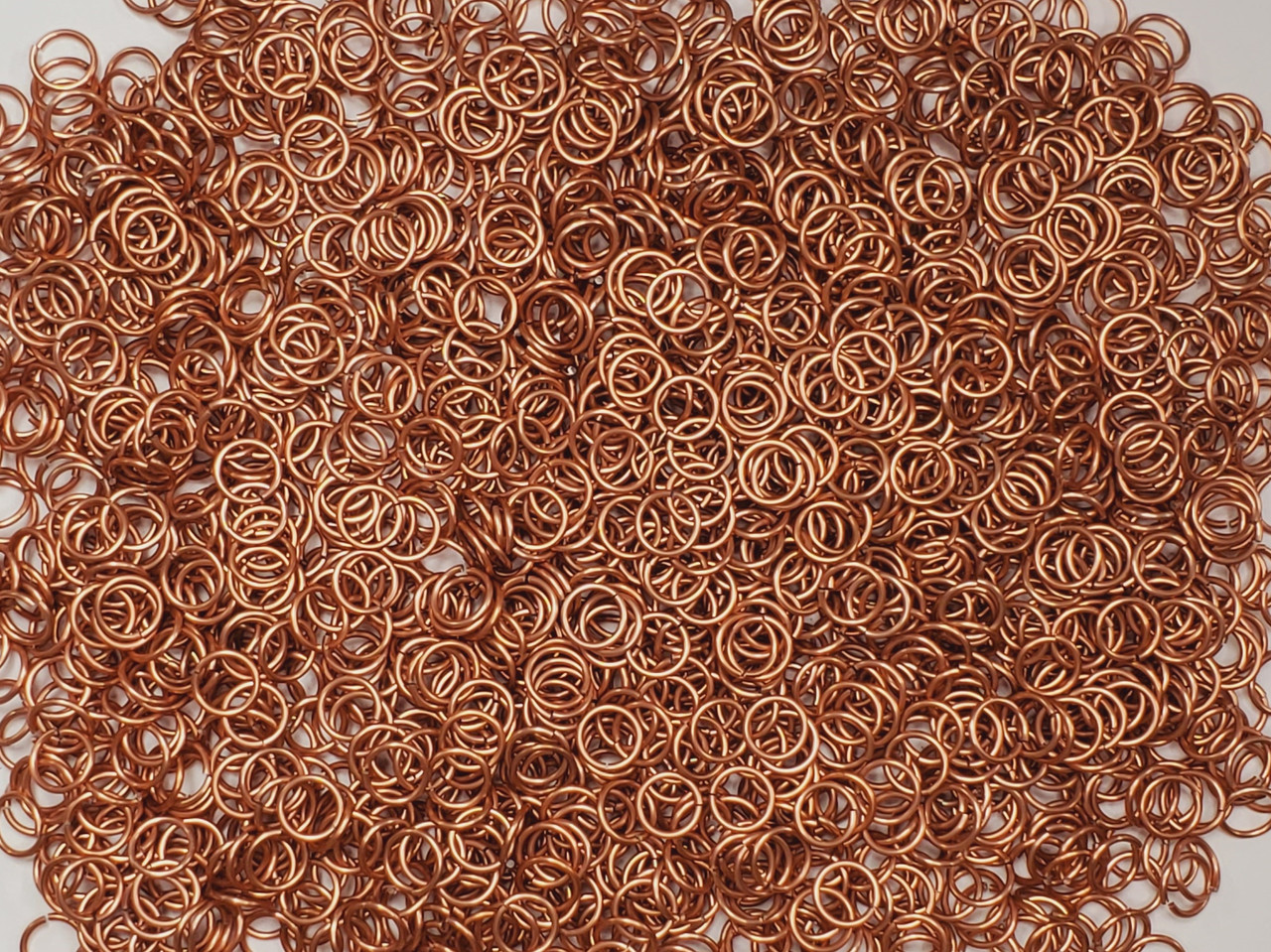 Special Run- *new Penny* Anodized Aluminum jump rings in 18 SWG, 9/32 inch ID, 1/2 lb (8 oz)