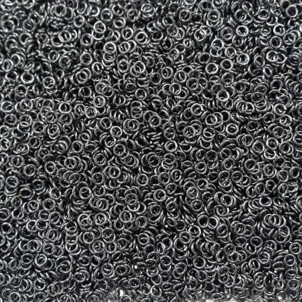 Stormy Gray Anodized Aluminum jump rings in 18 SWG, 9/64 inch ID, 1 oz