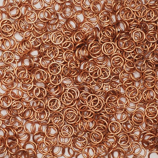 Special Run *new Penny* Anodized Aluminum jump rings in 16 SWG, 5/16 inch ID, 1 oz