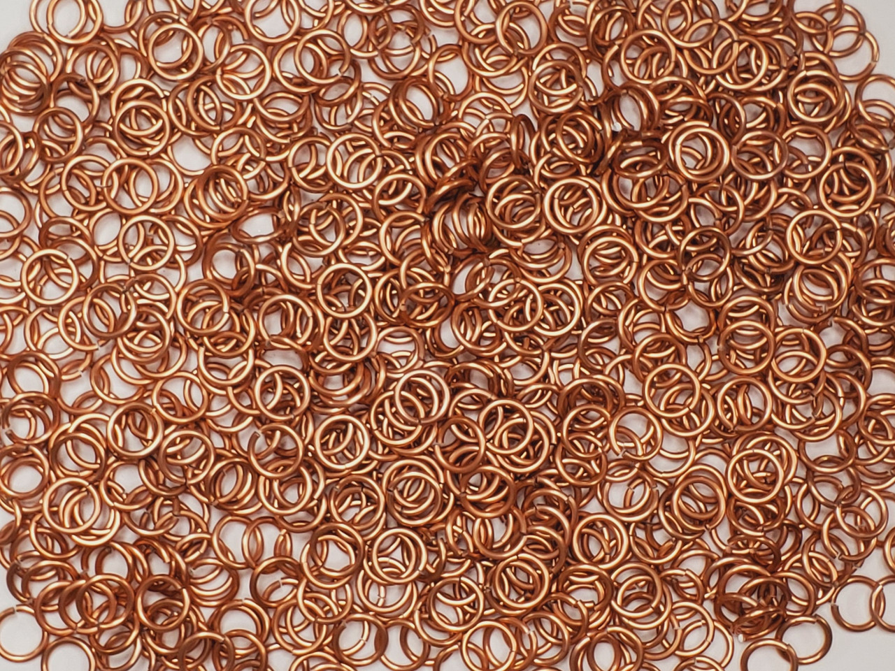Special Run *new Penny* Anodized Aluminum jump rings in 16 SWG, 5/16 inch ID, 1 oz
