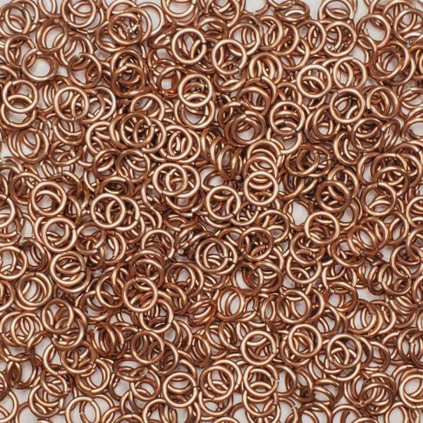 Special Run *new Penny* Anodized Aluminum jump rings in 14 SWG, 5/16 inch ID, 1 oz