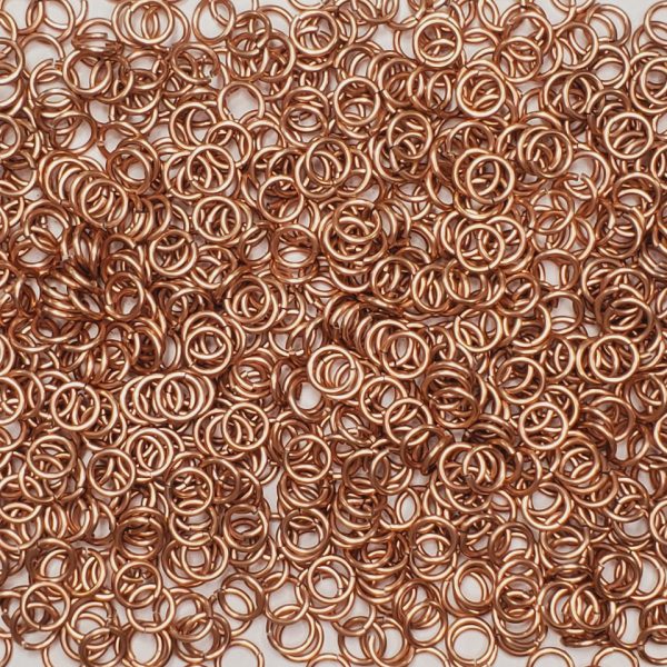 Special Run *new Penny* Anodized Aluminum jump rings in 16 SWG, 9/32 inch ID, 1 oz