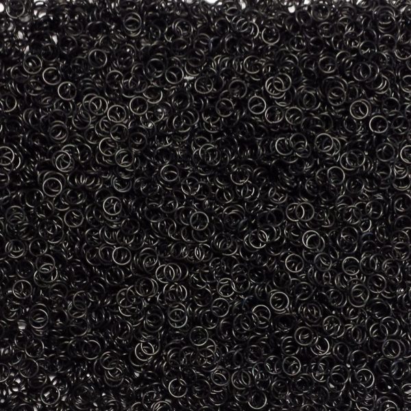 Black Anodized Aluminum jump rings in 20 SWG, 3/16 inch ID, 1 oz