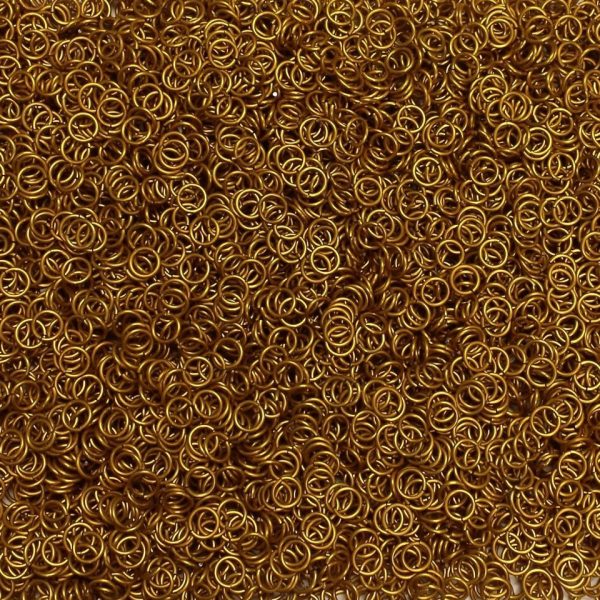 Gold Anodized Aluminum jump rings in 20 SWG, 3/16 inch ID, 1 oz