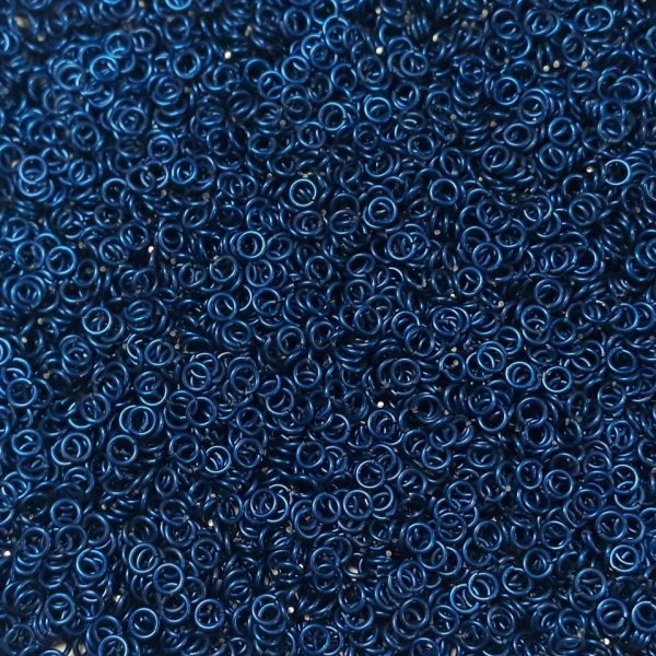 Blue Anodized Aluminum jump rings in 18 SWG, 5/32 inch ID, 1 oz