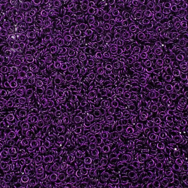 Violet Anodized Aluminum jump rings in 18 SWG, 1/8 inch ID, 1 oz