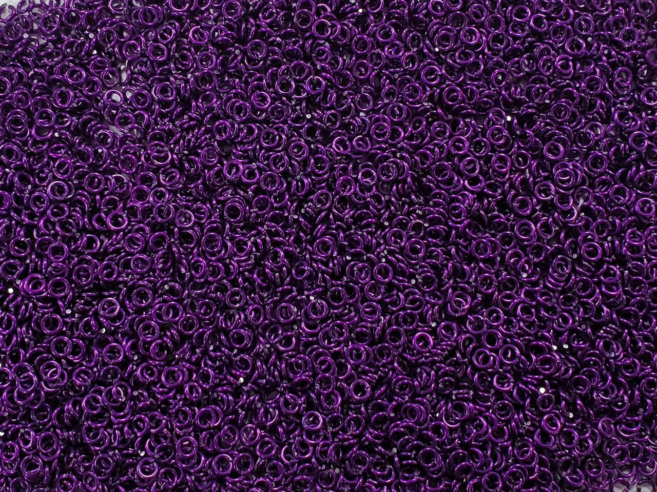 Violet Anodized Aluminum jump rings in 18 SWG, 1/8 inch ID, 1 oz