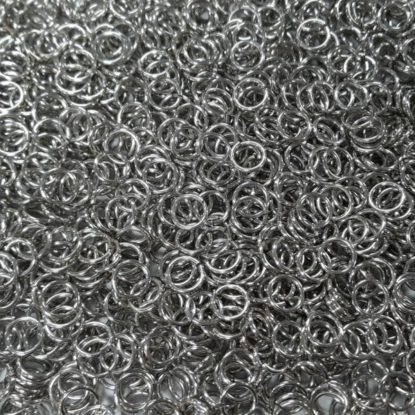 Bright (uncolored) Aluminum jump rings in 16 SWG, 5/16 inch ID, 1 oz