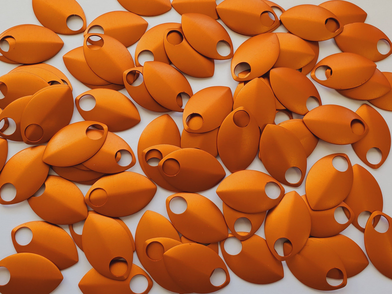 Orange Anodized Aluminum scales in large, 100 ct