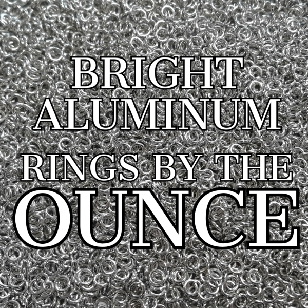 Bright Aluminum Jump Rings — 16g 7/32" ID (500 Pack)