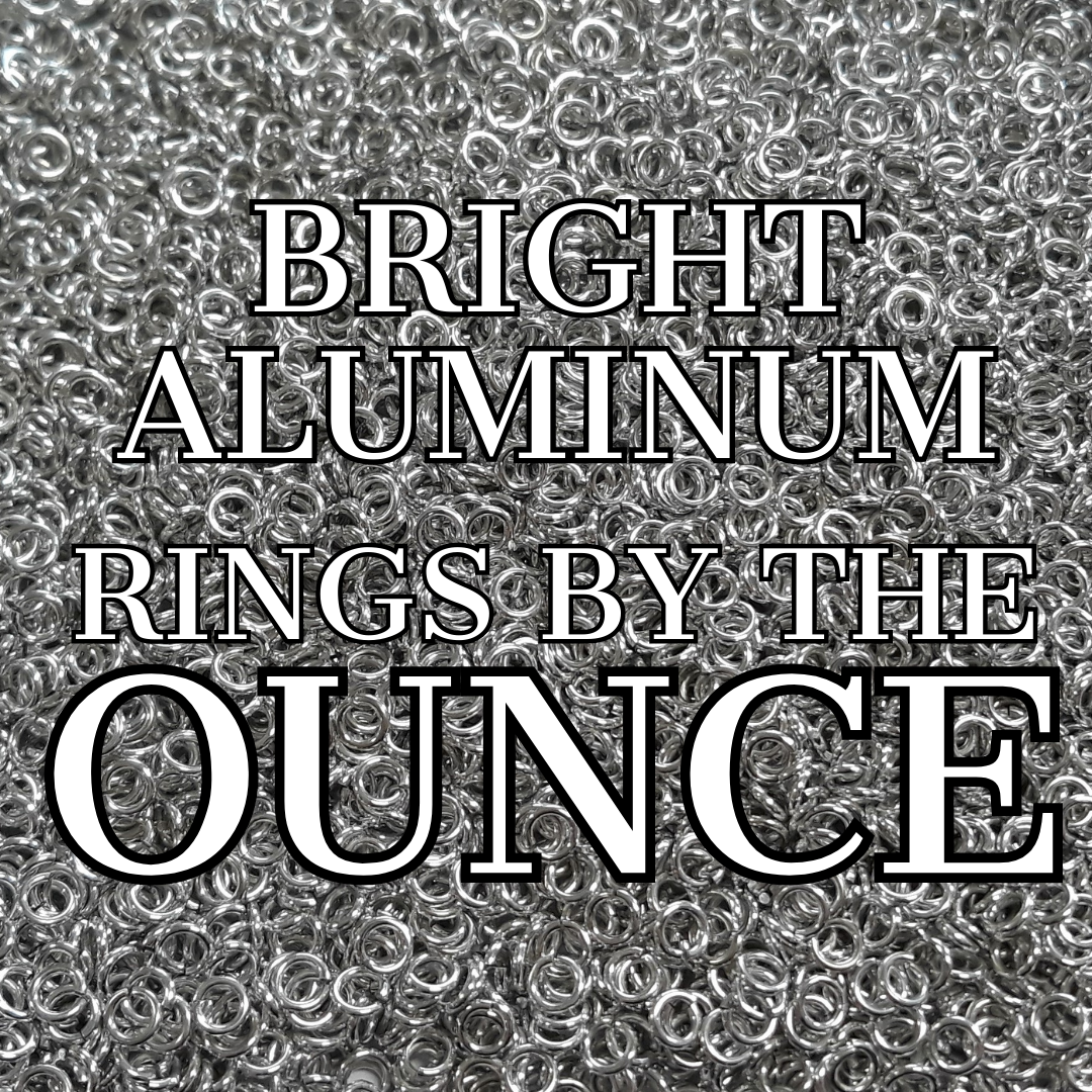 Bright Aluminum Jump Rings — 16g 7/32" ID (500 Pack)