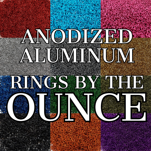 Gold Anodized Jump Rings — 18g 1/4" ID (500 Pack)