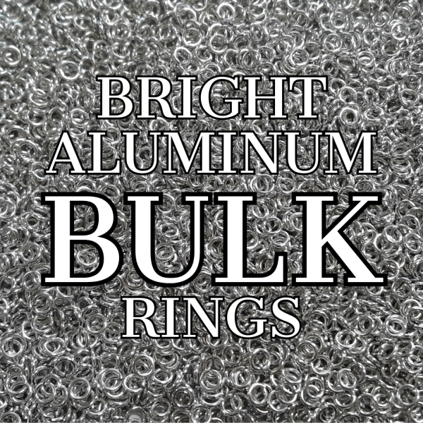 Bright Aluminum Jump Rings — 16g 7/32" ID (1 lb, 4,000+ Rings)